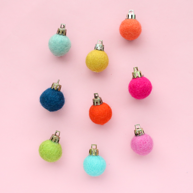 DIY Ornament Felt Ball Magnets - A Kailo Chic Life