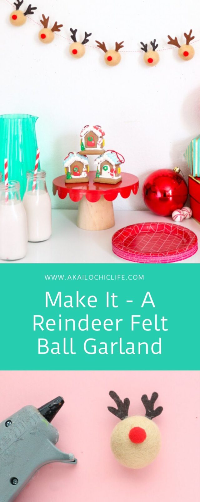 Make It A Reindeer Felt Ball Garland A Kailo Chic Life