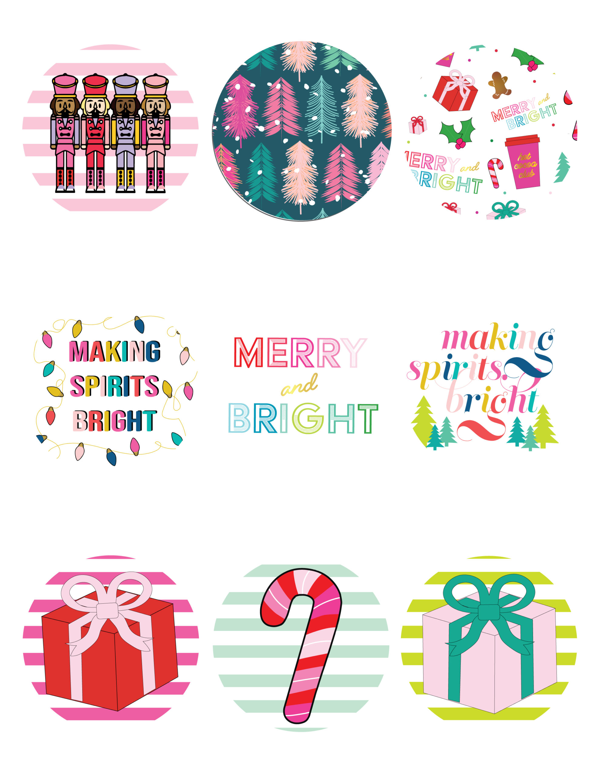 Printable Holiday Stickers - A Kailo Chic Life
