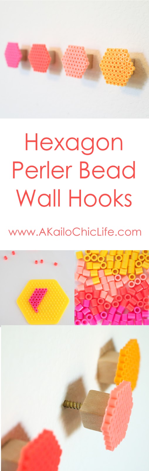 hexagonperlerbeadwallhooks A Kailo Chic Life