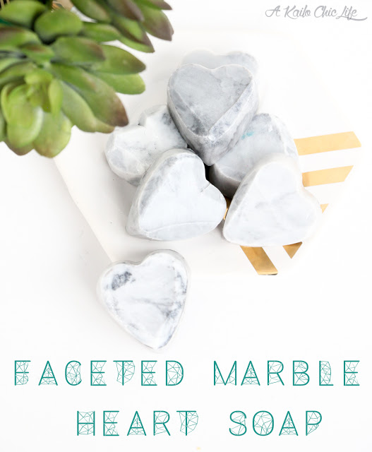 Faceted Marble Heart Soap DIY