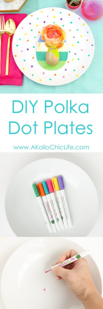 Easy DIY Craft - Polka Dot Plates - kid craft - teen craft 