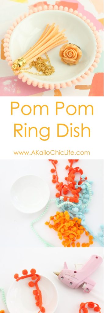 Easy DIY Pom Pom Ring and Jewelry Dishes - Simple Craft - DIY Gift Ideas