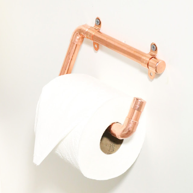 DIY Copper Pipe Toilet Paper Holder