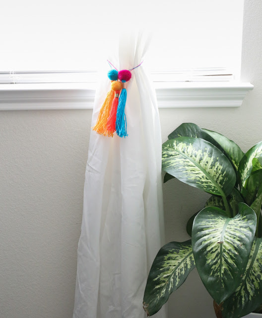 DIY Copper Pom-Pom Tassel Curtain Ties