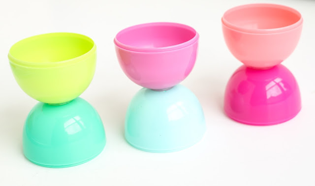 DIY Color Blocked Candle Holders using Plastic Easter Eggs