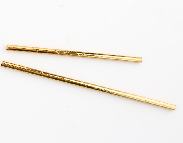 Mini Succulent and Gold Drink Stirrers