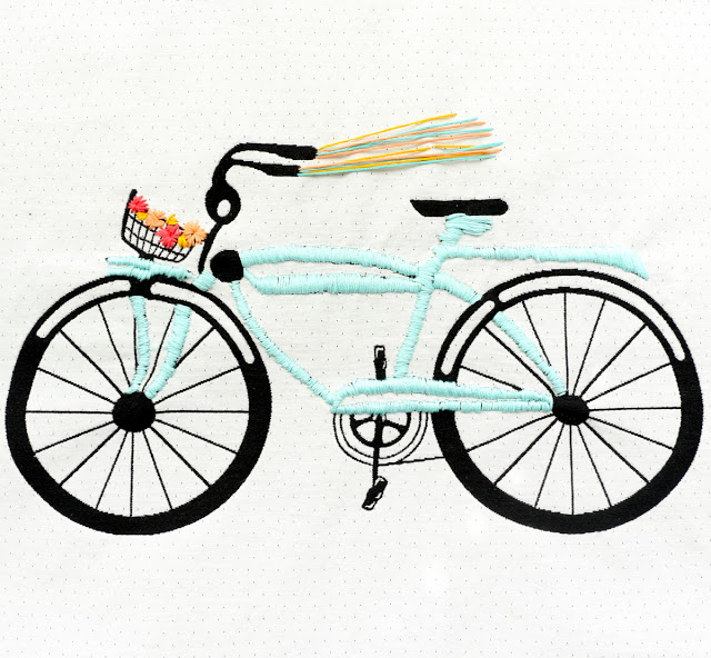 Sew It - An Embroidered Bike Pom Pom Clutch - A Kailo Chic Life