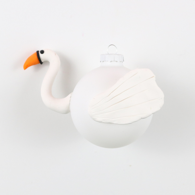 DIY Pool Float Christmas Ornaments - Flamingo and Swan Christmas Ornament craft idea