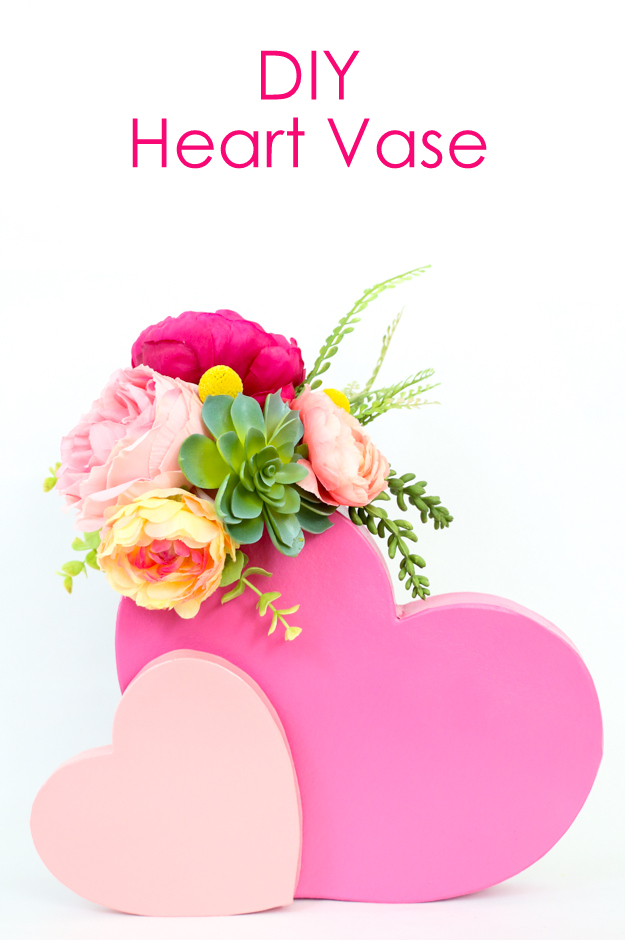 Learn how to make your own heart vase for Valentine's Day - craft idea - DIY project - Home decor - target style - flower vase - DIY Vase