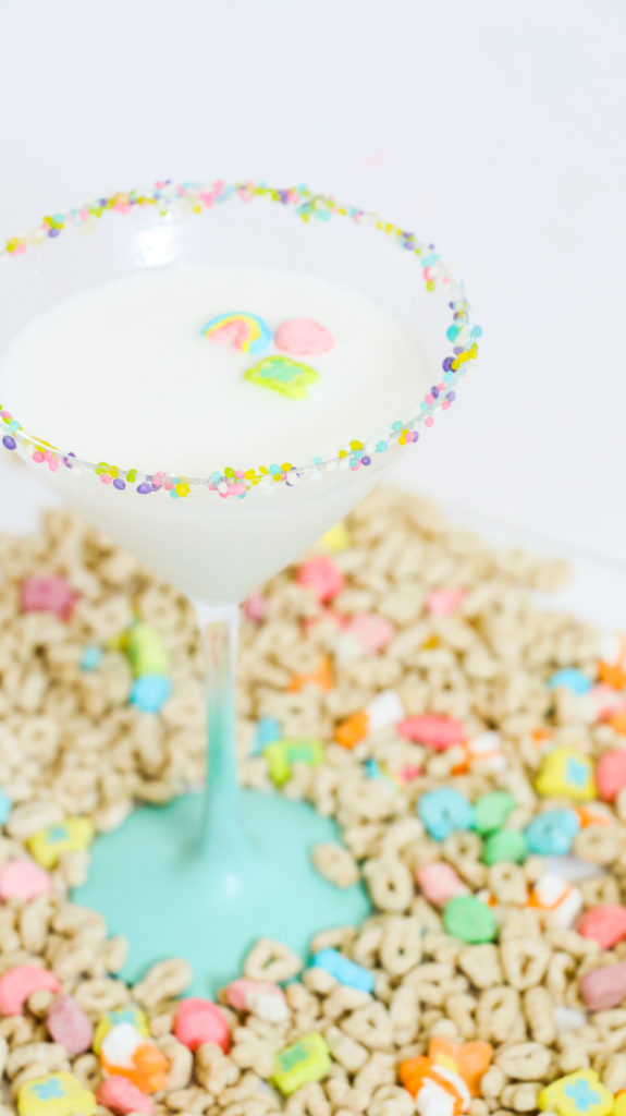 Cereal Milk Cocktail for National Cereal Day and St. Patrick's Day