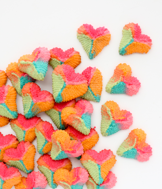 How to Make Rainbow Heart Spritz Cookies