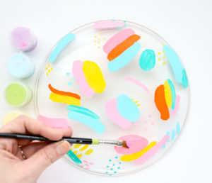 DIY Abstract Art Plates