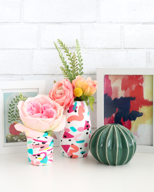 Make your own Faux Terrazzo Clay Vases-7