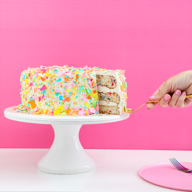 DIY Confetti Cake with Homemade Sprinkles