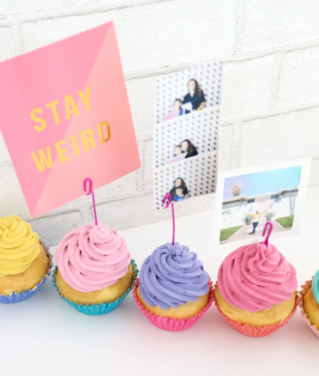 DIY Faux Cupcake Photo Holders