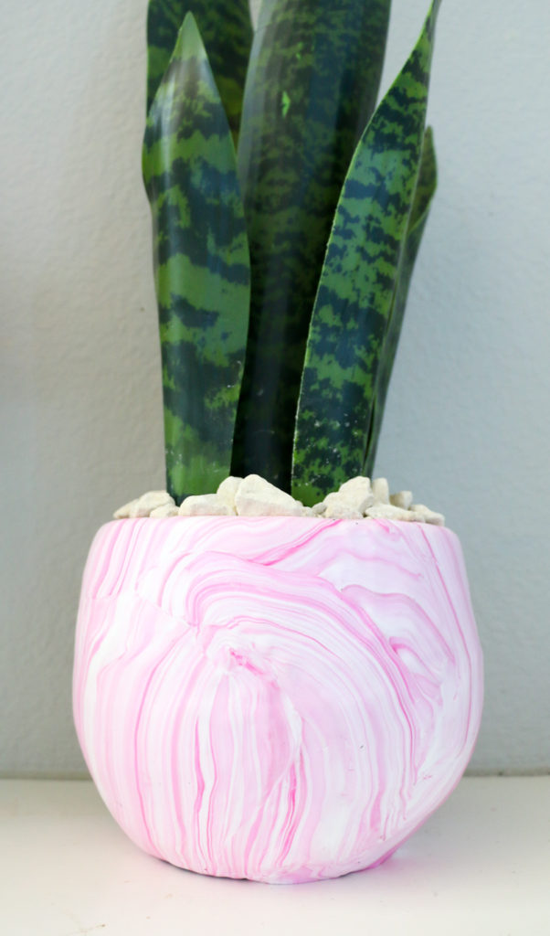How to Make a Marbled Clay Planter