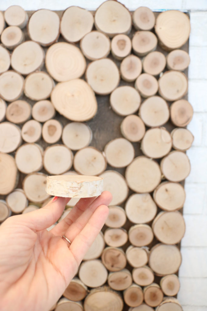 DIY Faux Wood Log Fireplace Screen