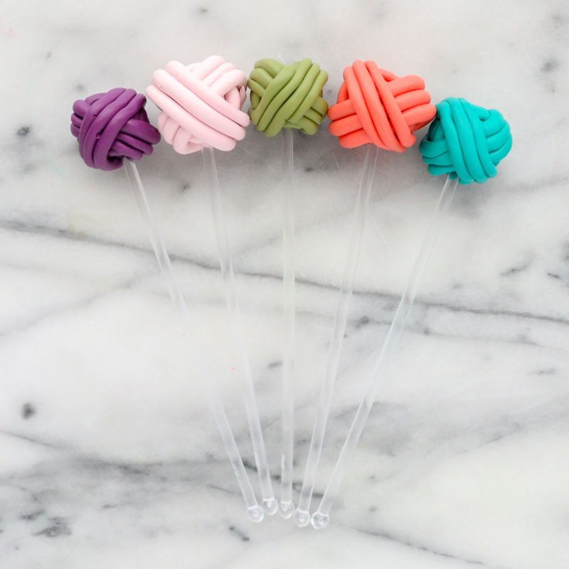 DIY Knotted Drink Stirrers