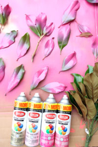 DIY Ombre Magnolia Leaf Wedding Backdrop