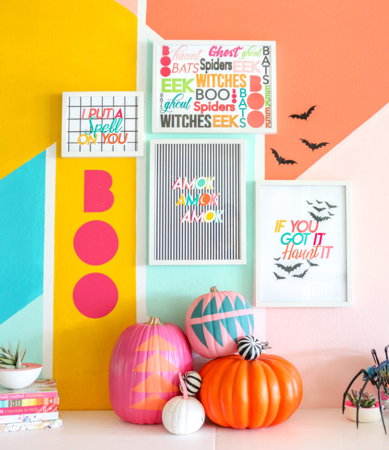 Colorful Halloween Printable Art - A Kailo Chic Life