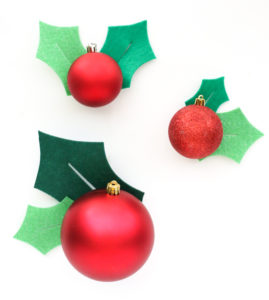 DIY Holly Ornaments and Wreath