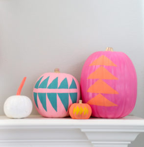 DIY Mid Century Geometric Pumpkins