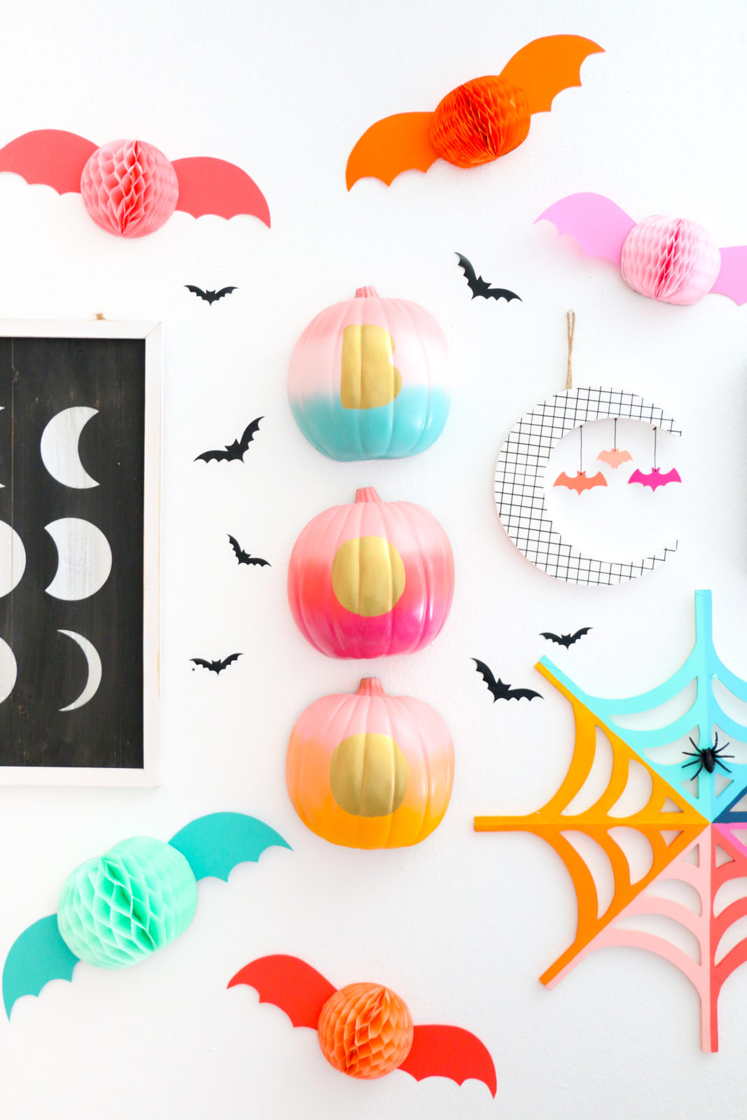 DIY Gradient BOO Pumpkins and Halloween Gallery Wall - A Kailo Chic Life