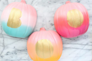 DIY Gradient boo pumpkins and halloween gallery wall