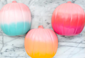DIY Gradient boo pumpkins and halloween gallery wall