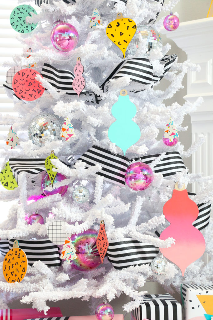 80's Inspired Colorful Christmas Tree