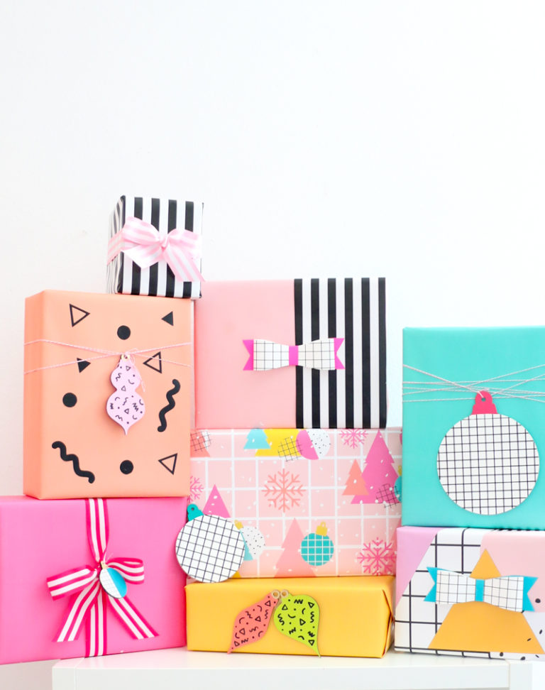 DIY 80's Inspired Gift Wrapping Ideas - A Kailo Chic Life