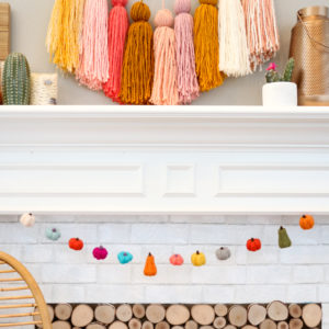 DIY Felted Mini Pumpkin Garland