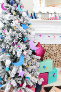 DIY Glittery Galaxy Christmas Tree and Garland