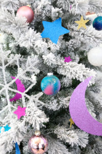 DIY Glittery Galaxy Christmas Tree and Garland