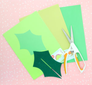 DIY Holly Leaf Holiday Plates