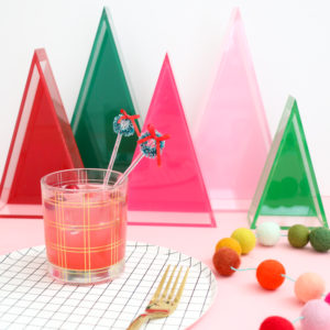 DIY Mini Wreath Drink Stirrers