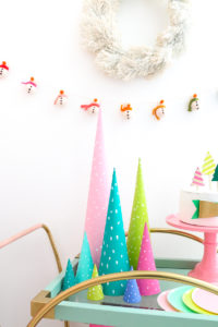 DIY Snow Dotted Cone Trees