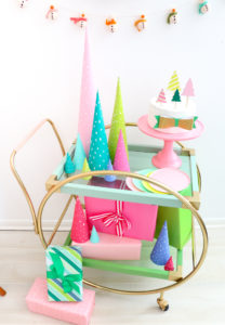 DIY Snow Dotted Cone Trees