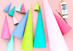DIY Snow Dotted Cone Trees