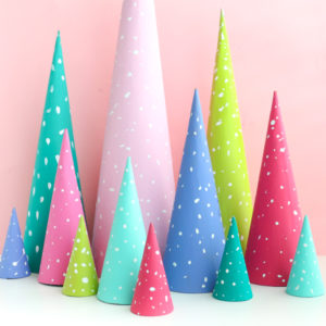 DIY Snow Dotted Cone Trees - Craft - A Kailo Chic Life