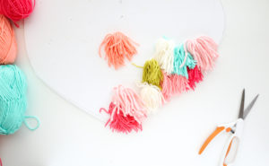 DIY Faux Latch hook Heart Wall Hanging