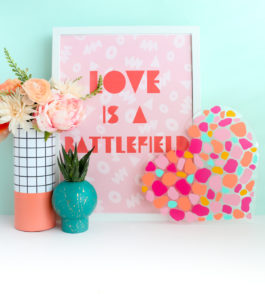 DIY Terrazzo Acrylic Heart Decor