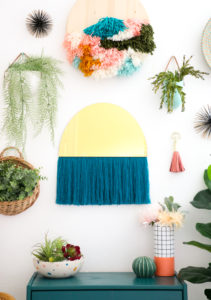 DIY Gold Acrylic Fringe Mirror