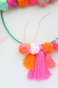 DIY Pom Pom Tassel Easter Egg Wreath