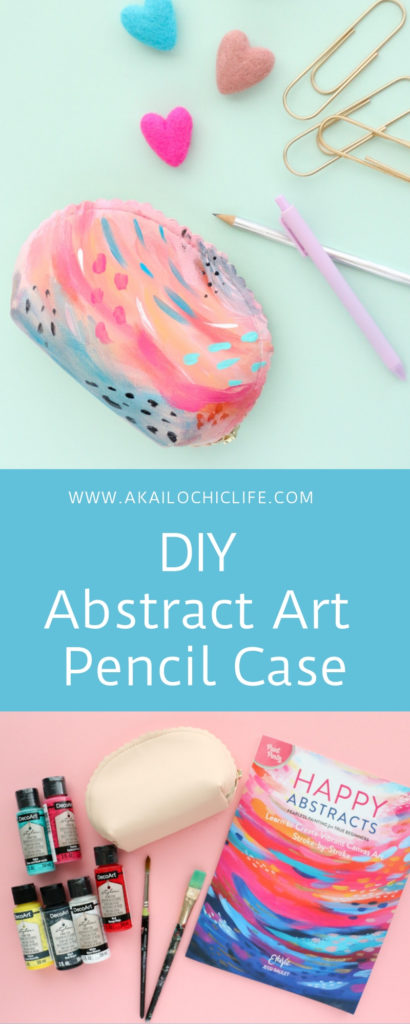 DIY Abstract Art Pencil Case