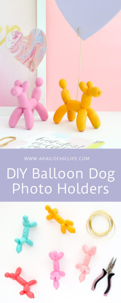 DIY Balloon Dog Photo Holders