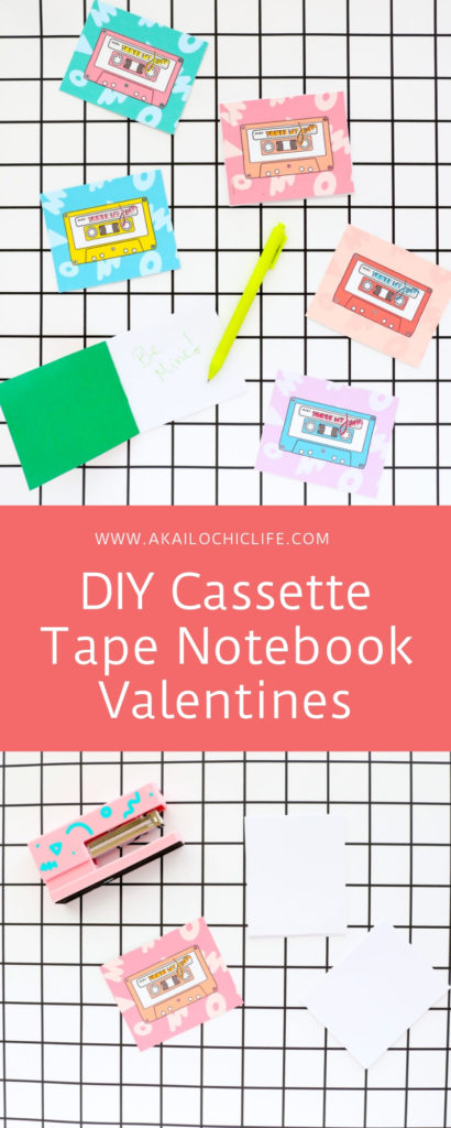 DIY Cassette Tape Notebook Valentines