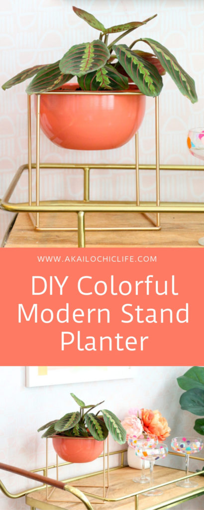 DIY Colorful Modern Stand Planter