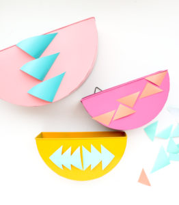DIY Colorful Outdoor Wall Planters